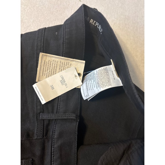 Banana Republic Mens Skinny Fit Jeans Black Solid Stretch Denim Pants 36x25 - Picture 10 of 13